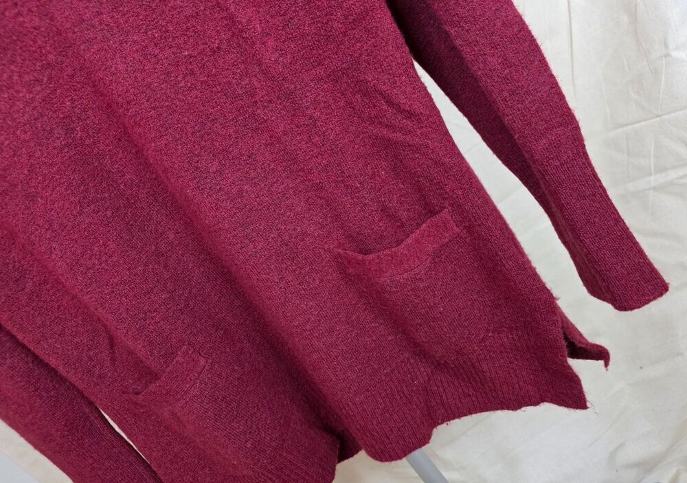 J.Crew | Merino Wool Blend V-Neck Sweater| Maroon | Pockets | Small - Picture 5 of 12